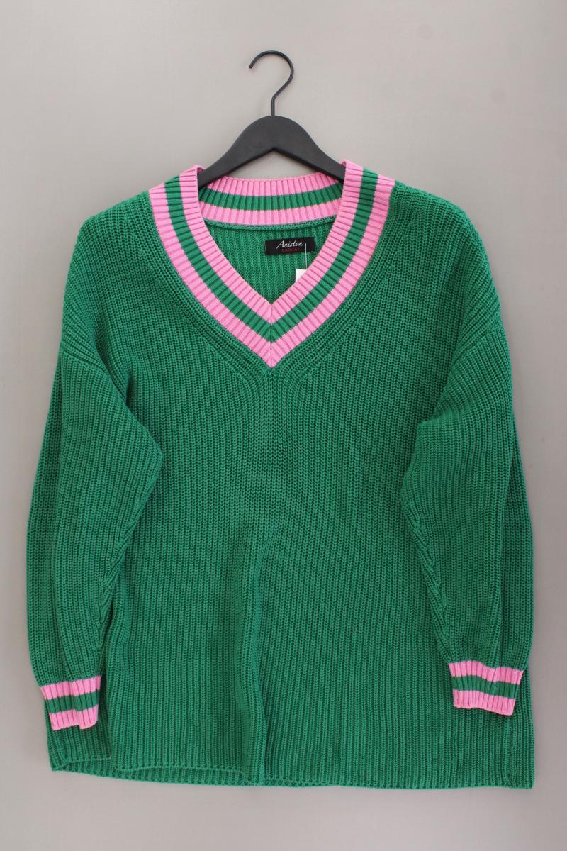Aniston Grobstrickpullover Gr. 48 grün aus Baumwolle