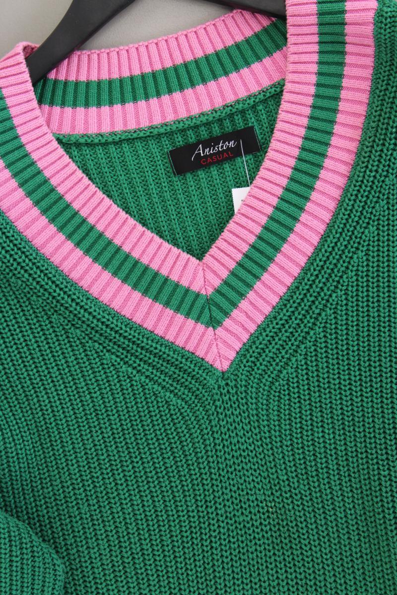 Aniston Grobstrickpullover Gr. 48 grün aus Baumwolle