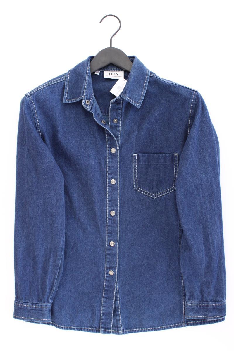 JOY Vintage Jeansbluse Gr. 40 Langarm blau aus Baumwolle