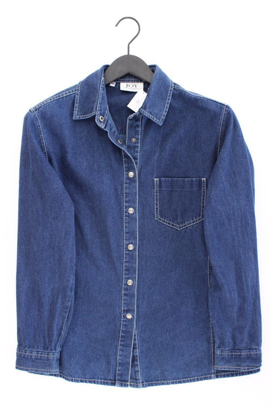 JOY Vintage Jeansbluse Gr. 40 Langarm blau aus Baumwolle
