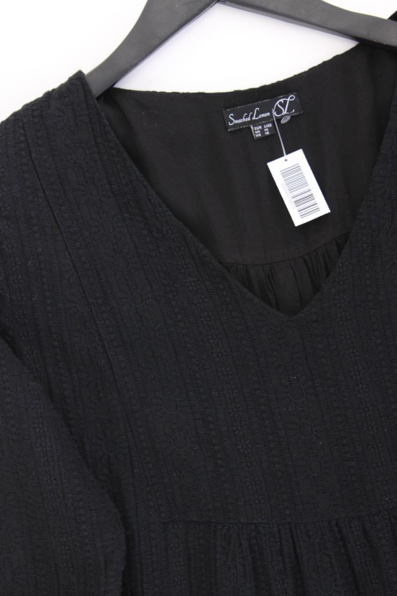 Smashed Lemons Midikleid Gr. 40 3/4 Ärmel schwarz aus Baumwolle