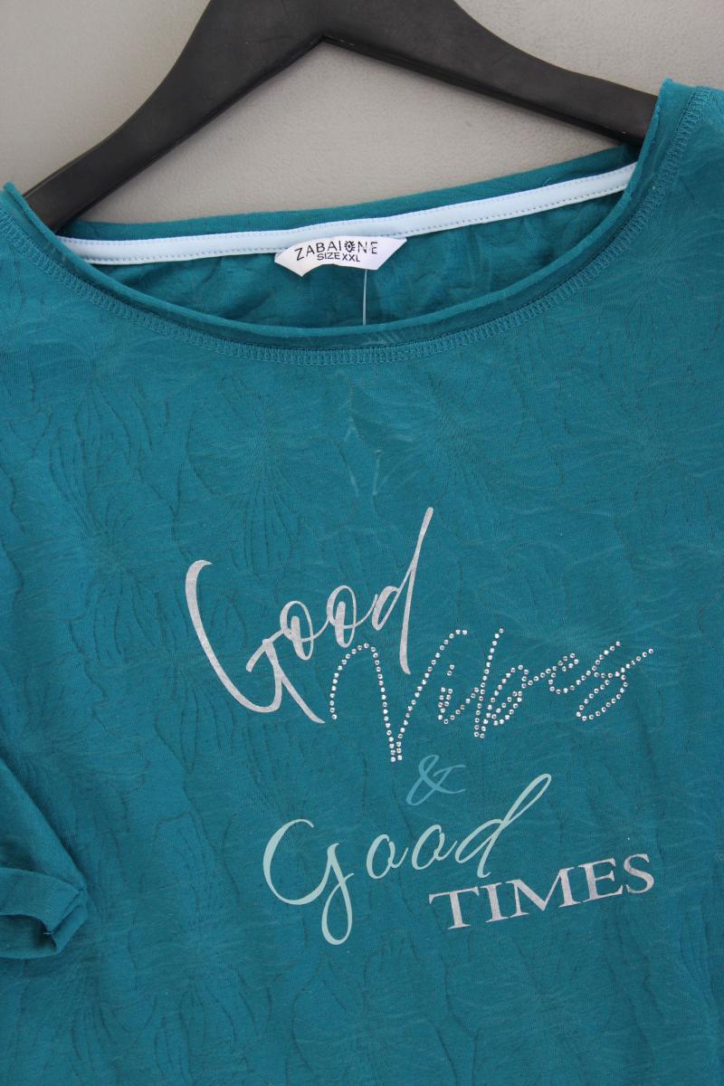 Zabaione T-Shirt Gr. XXL Kurzarm blau aus Baumwolle