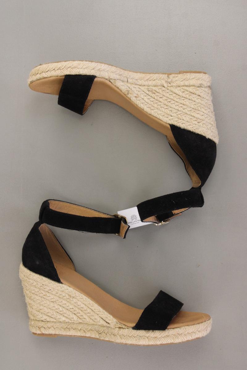 MANFIELD Sandaletten mit Keilabsatz Gr. 38 schwarz