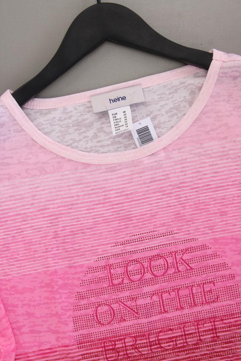 Heine T-Shirt Gr. 46 Kurzarm pink aus Polyester