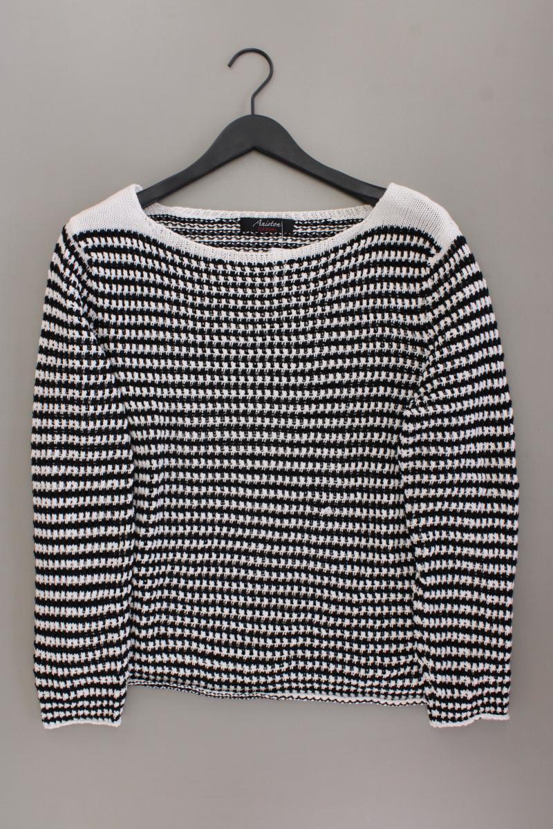 Aniston Grobstrickpullover Gr. 46 schwarz aus Baumwolle