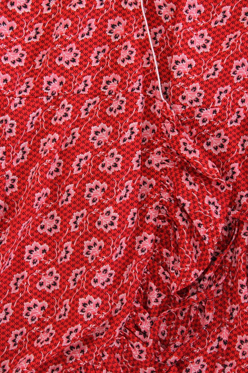 Freebird Wickelkleid Gr. XL mit Blumenmuster Kurzarm rot