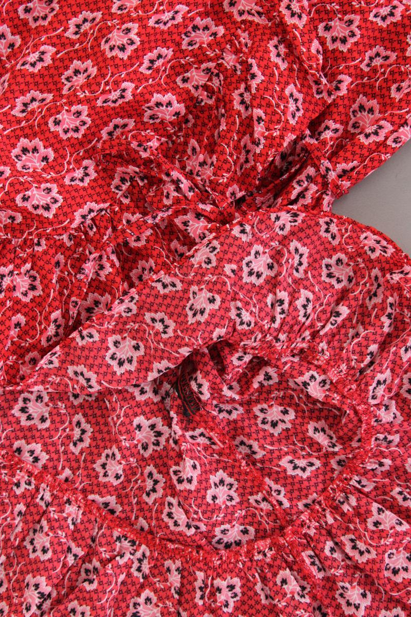 Freebird Wickelkleid Gr. XL mit Blumenmuster Kurzarm rot
