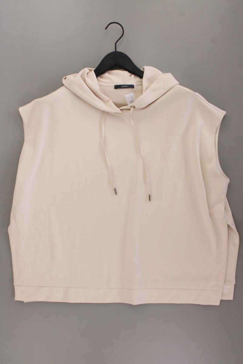 Esprit Kapuzenshirt Gr. XXL Kurzarm creme aus Viskose