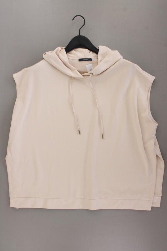 Esprit Kapuzenshirt Gr. XXL Kurzarm creme aus Viskose
