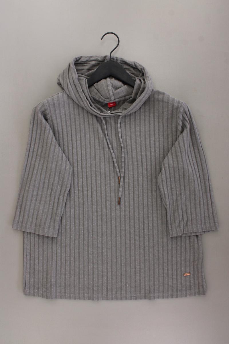 s.Oliver Kapuzenshirt Gr. 44/46 Kurzarm grau aus Polyester