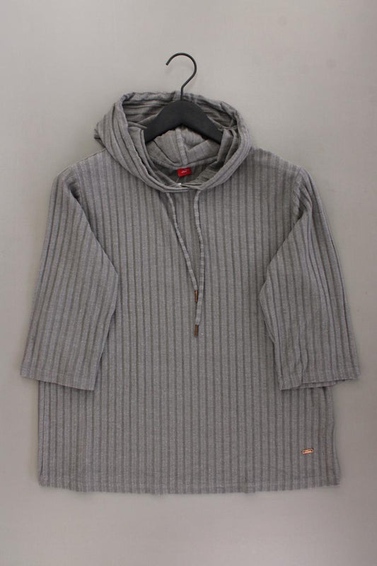 s.Oliver Kapuzenshirt Gr. 44/46 Kurzarm grau aus Polyester