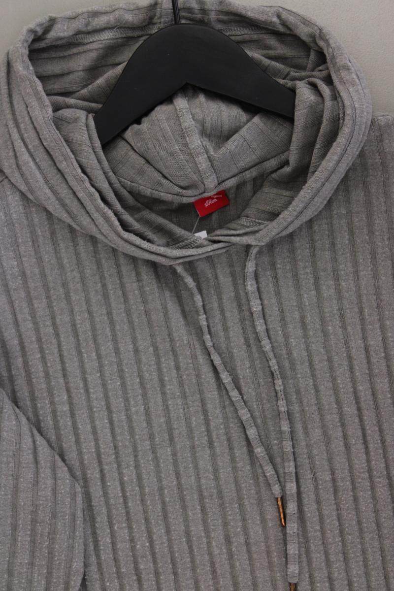 s.Oliver Kapuzenshirt Gr. 44/46 Kurzarm grau aus Polyester