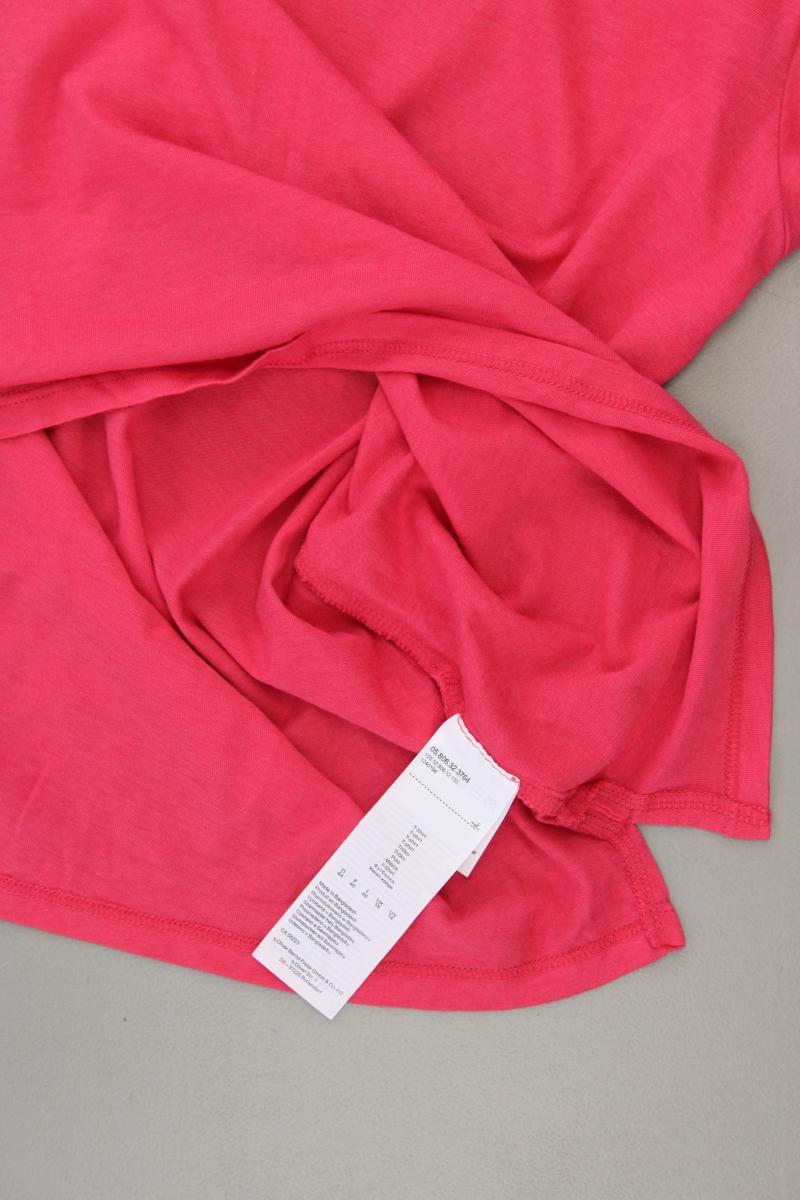 s.Oliver Shirt mit V-Ausschnitt Gr. 44 Kurzarm pink aus Baumwolle