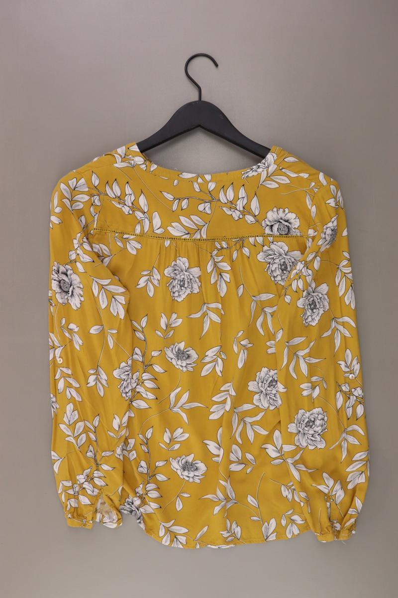 s.Oliver Langarmbluse Gr. 40 mit Blumenmuster gelb aus Viskose