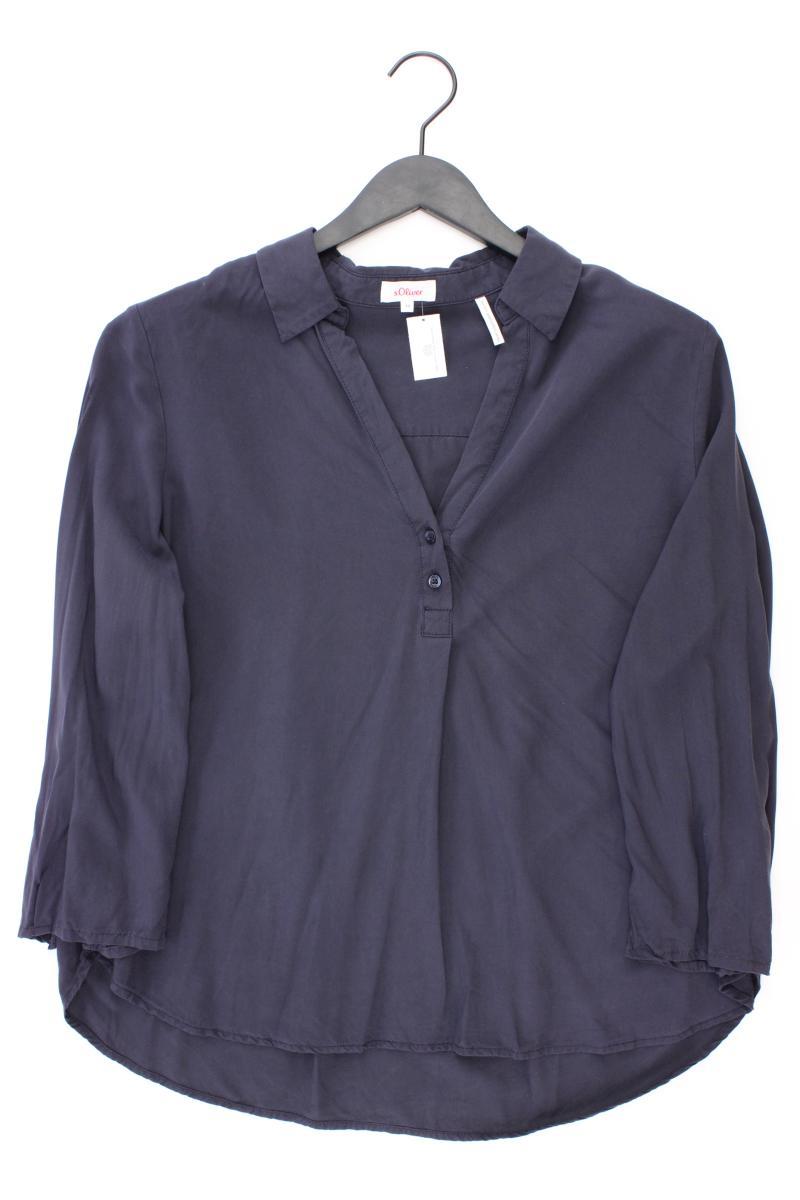 s.Oliver Classic Bluse Gr. 44 3/4 Ärmel blau aus Viskose