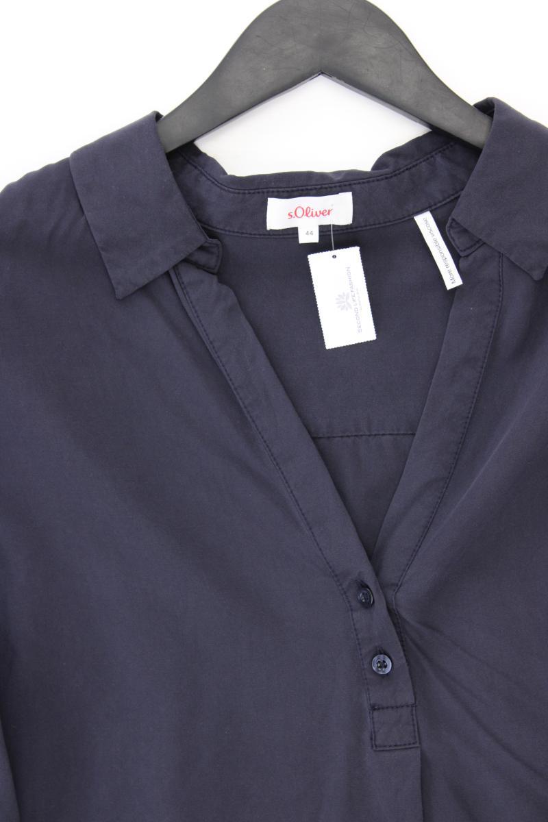 s.Oliver Classic Bluse Gr. 44 3/4 Ärmel blau aus Viskose