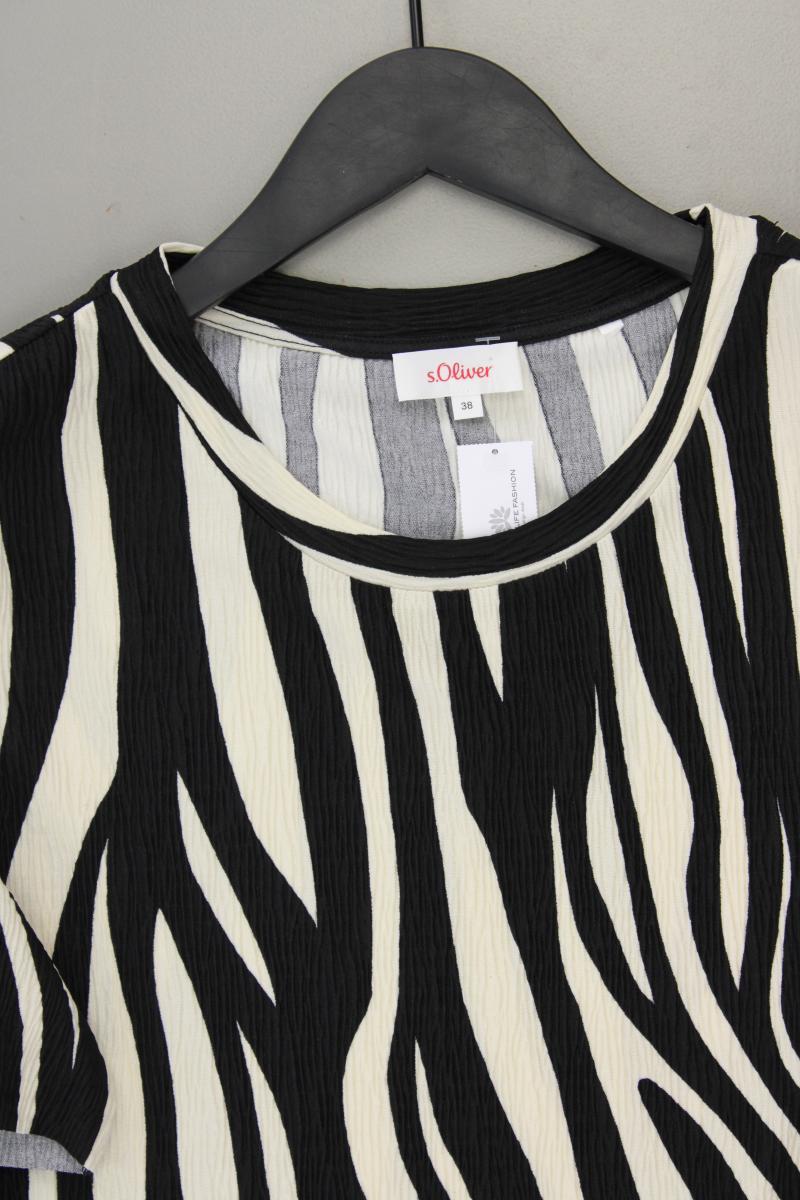 s.Oliver Kurzarmbluse Gr. 38 neuwertig mehrfarbig aus Polyester