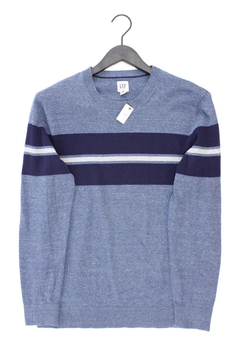 GAP Feinstrickpullover für Herren Gr. S blau aus Baumwolle