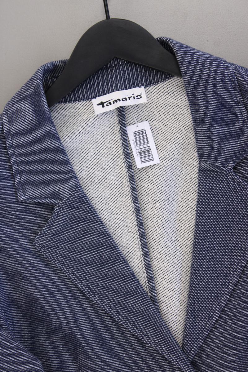 Tamaris Classic Blazer Gr. 42 blau aus Baumwolle