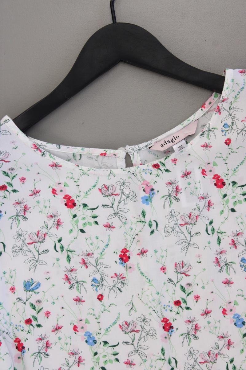 Adagio Classic Bluse Gr. 42 mit Blumenmuster 3/4 Ärmel mehrfarbig