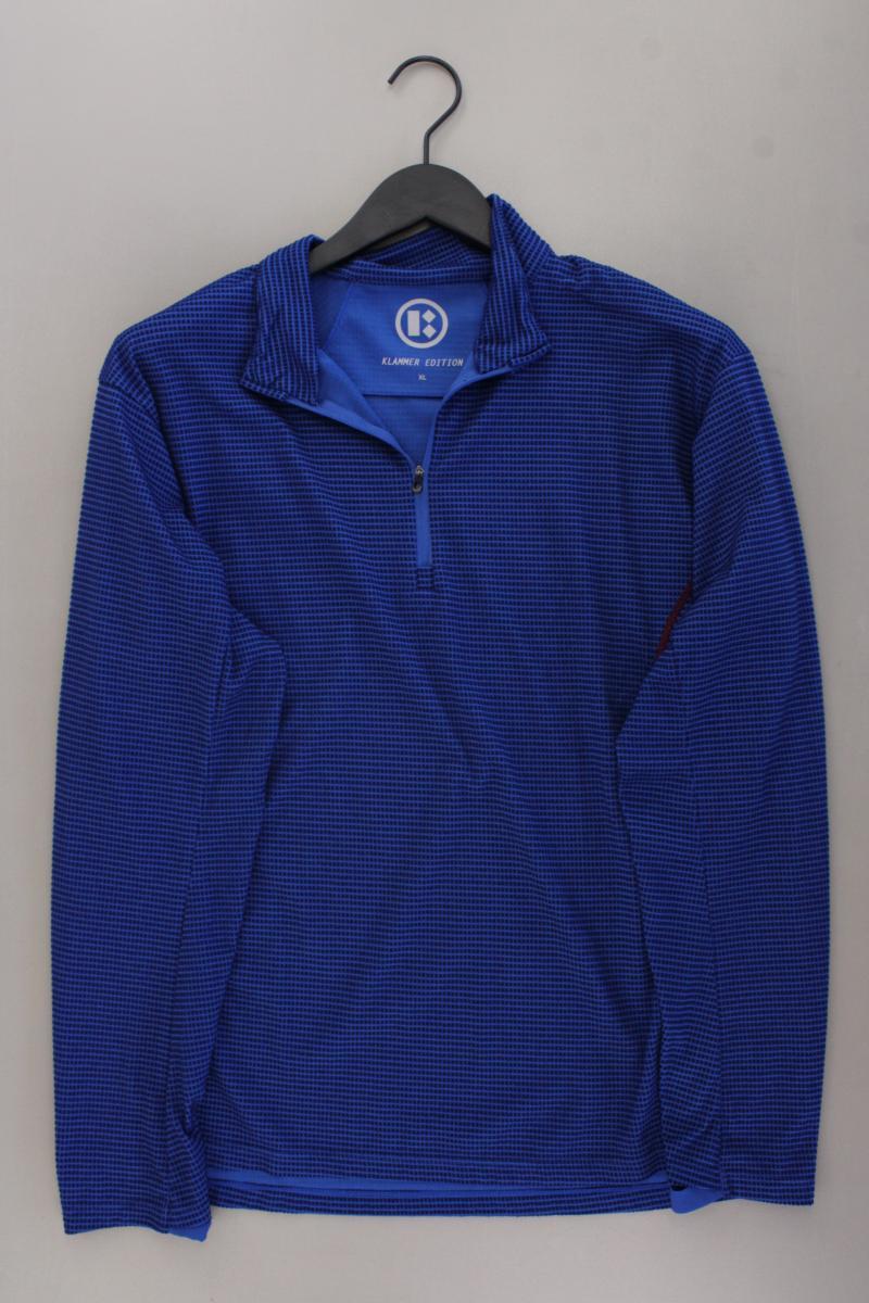 Franz Klammer Longsleeve-Shirt für Herren Gr. XL Langarm blau aus Polyester