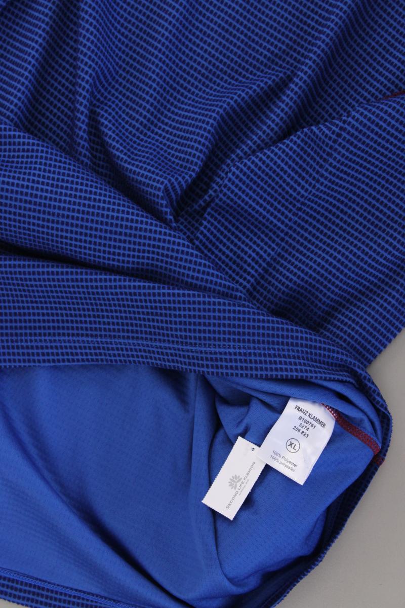 Franz Klammer Longsleeve-Shirt für Herren Gr. XL Langarm blau aus Polyester