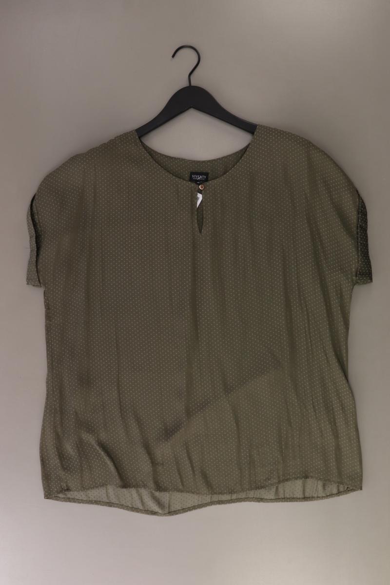 Viventy Bernd Berger Kurzarmbluse Gr. 48 olivgrün aus Polyester