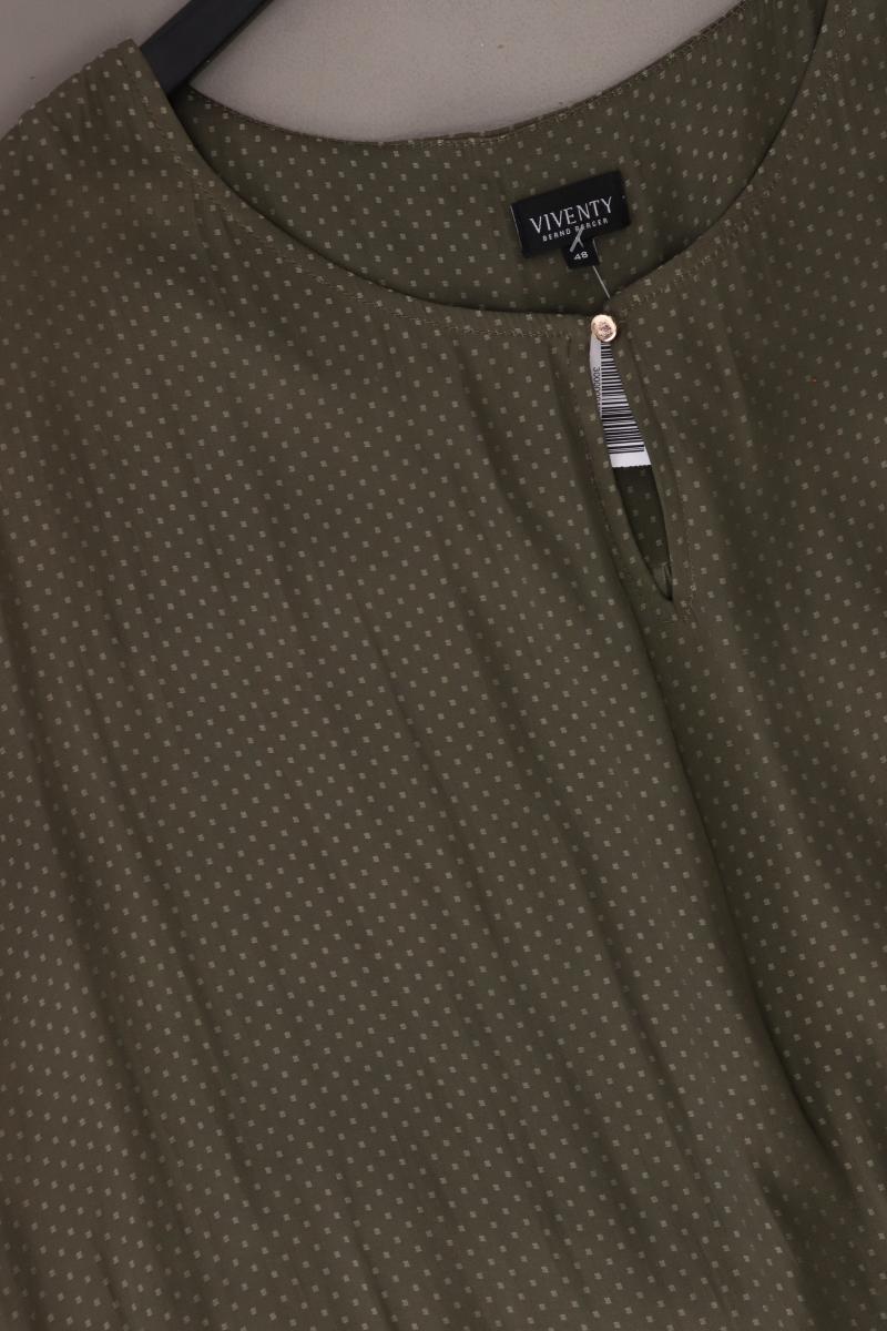 Viventy Bernd Berger Kurzarmbluse Gr. 48 olivgrün aus Polyester