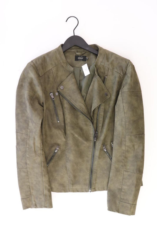 Only Kunstlederjacke Gr. 44 grün aus Polyurethan
