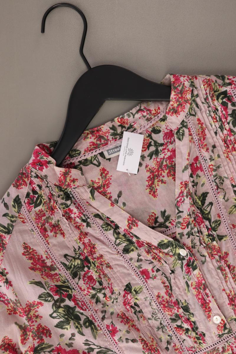 Street One Langarmbluse Gr. 40 mit Blumenmuster rosa aus Baumwolle