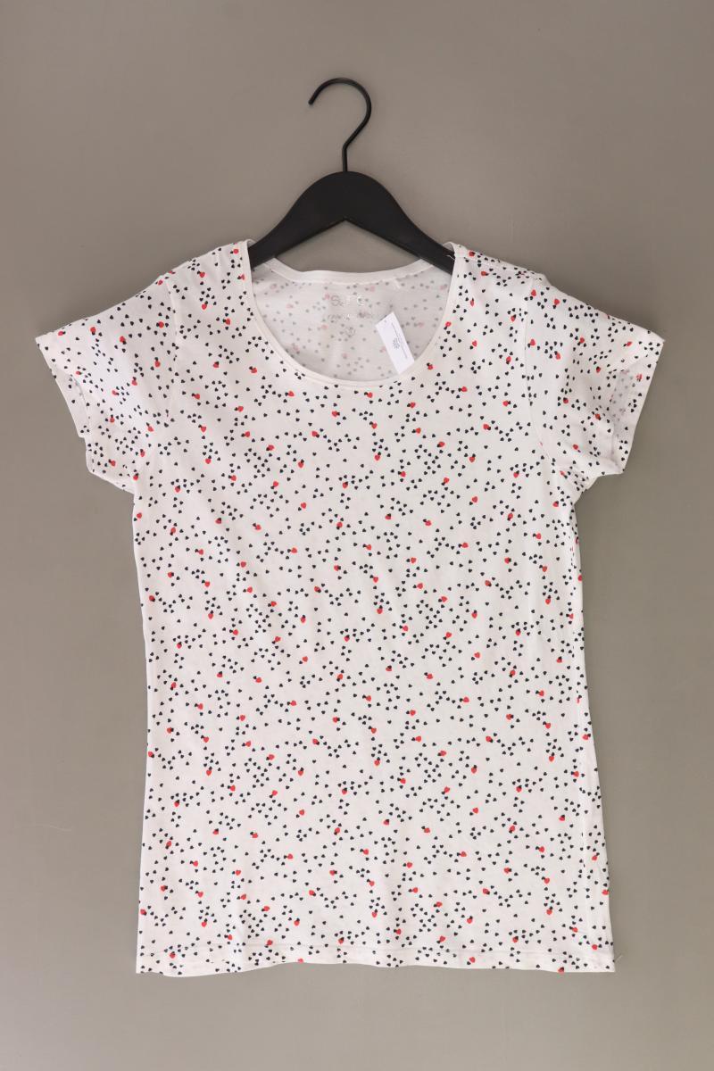Sure Shirt mit Herzchenprint Gr. S Kurzarm weiß aus Baumwolle