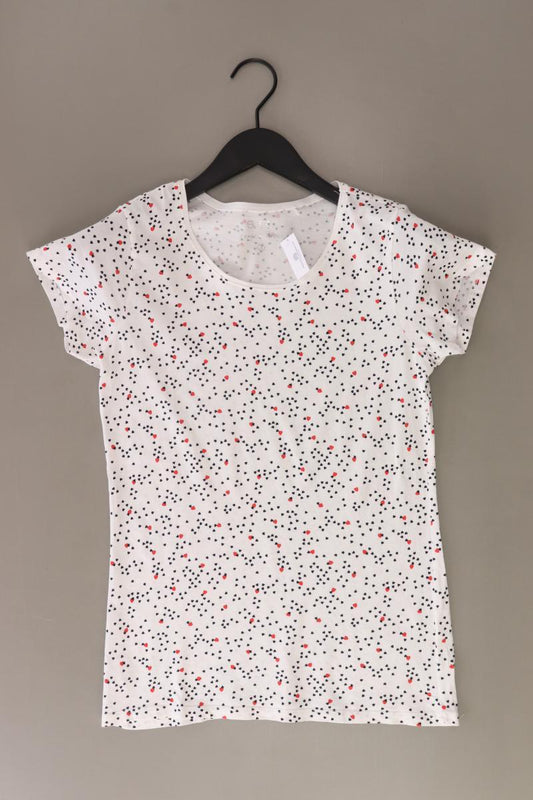 Sure Shirt mit Herzchenprint Gr. S Kurzarm weiß aus Baumwolle