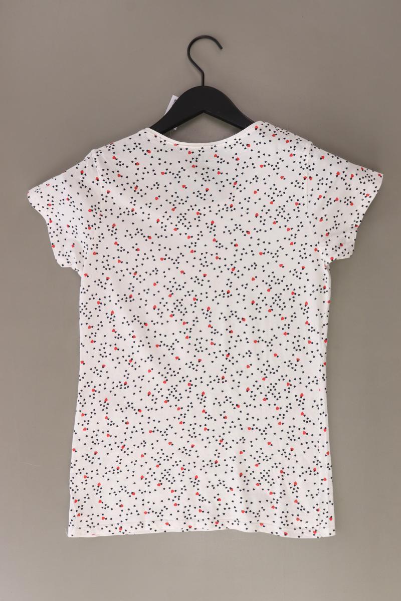 Sure Shirt mit Herzchenprint Gr. S Kurzarm weiß aus Baumwolle