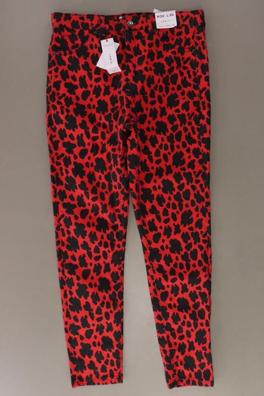 Topshop Straight Jeans Gr. 40 mit Tierdruck neu mit Etikett Neupreis: 57,0€! rot