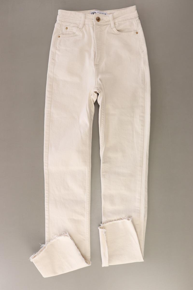 Zara Skinny Jeans Gr. 32 creme aus Baumwolle