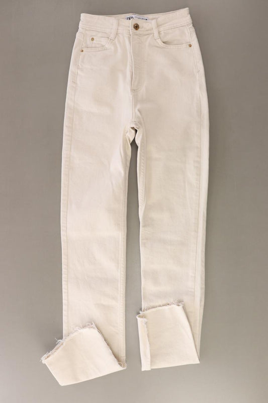 Zara Skinny Jeans Gr. 32 creme aus Baumwolle
