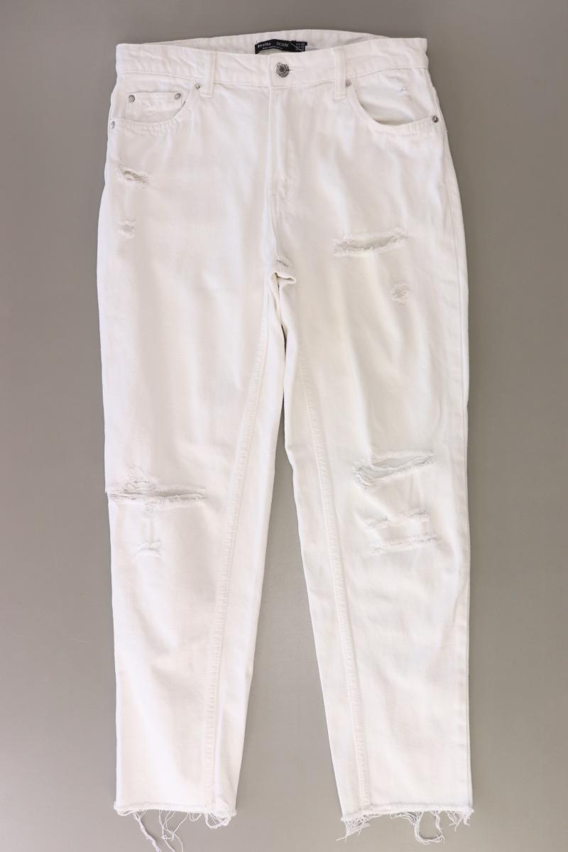Bershka Skinny Jeans Gr. 38 weiß aus Baumwolle