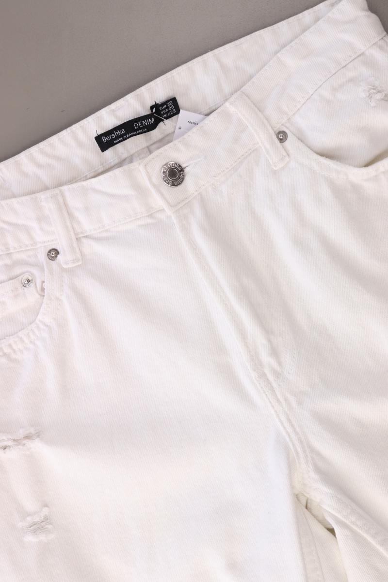 Bershka Skinny Jeans Gr. 38 weiß aus Baumwolle