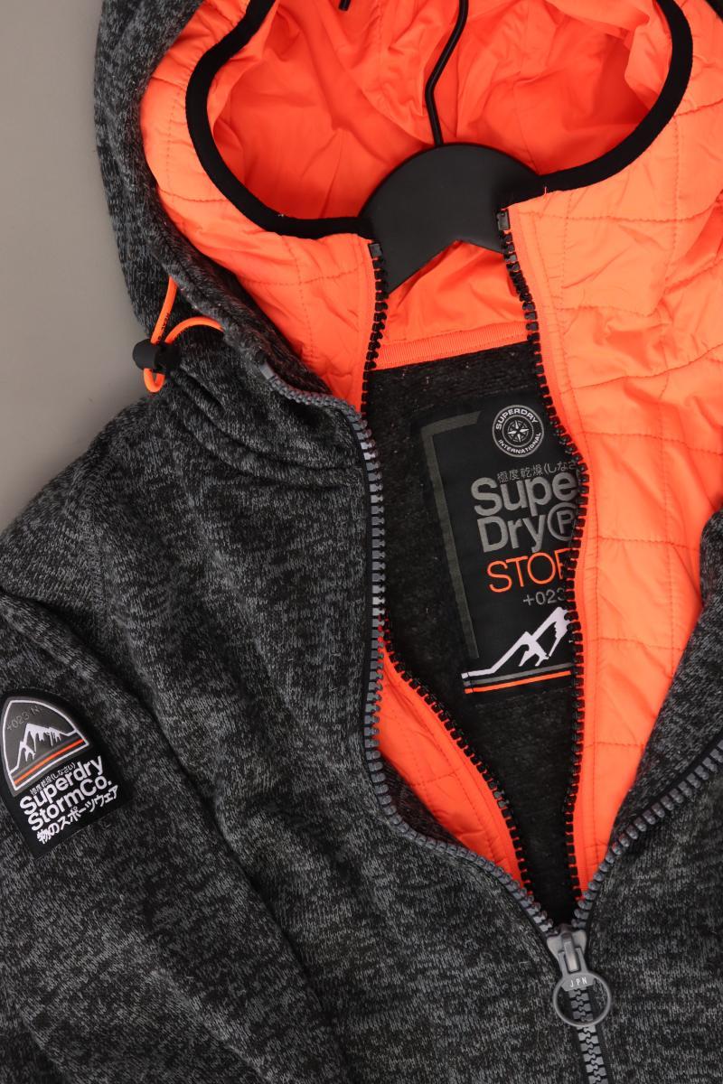 Superdry Kapuzenjacke Gr. XL grau aus Polyester