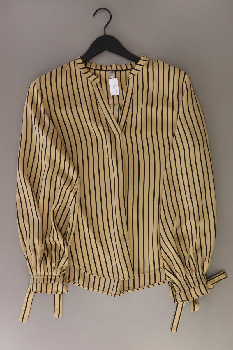 Culture Langarmbluse Gr. XL gestreift gelb aus Polyester