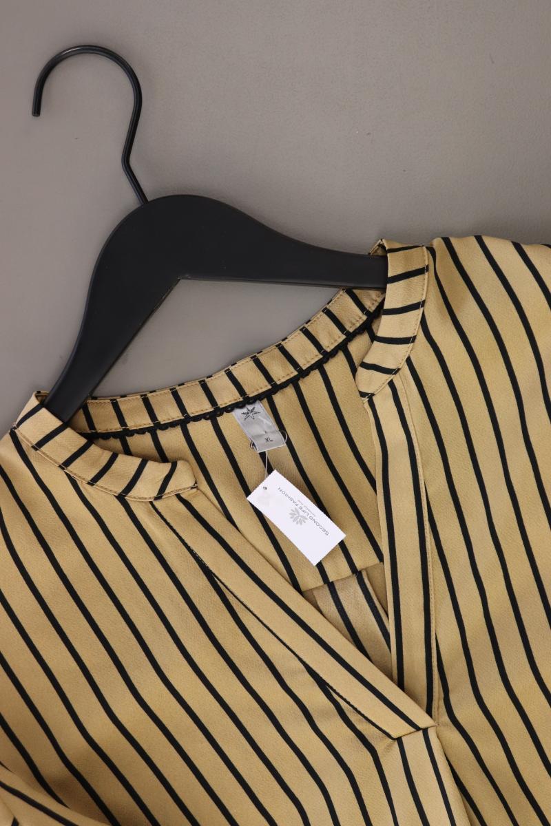Culture Langarmbluse Gr. XL gestreift gelb aus Polyester