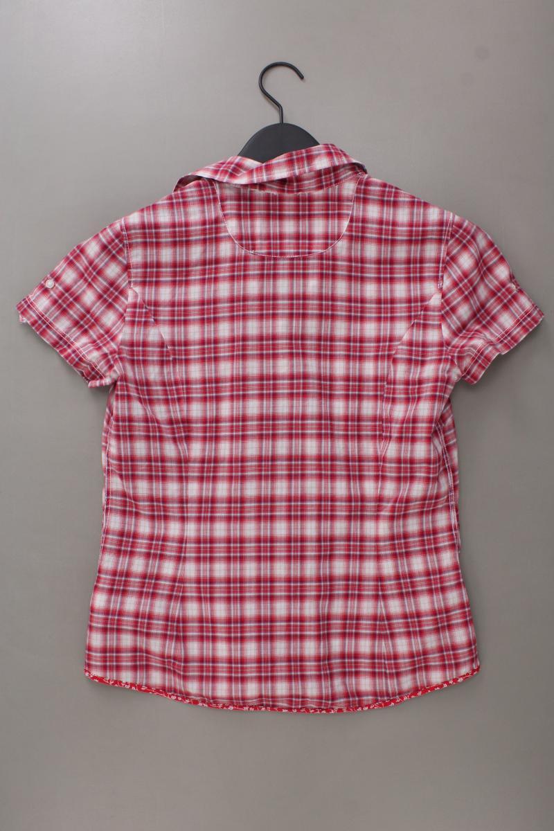 Tom Tailor Karobluse Gr. 38 kariert Kurzarm rot aus Baumwolle