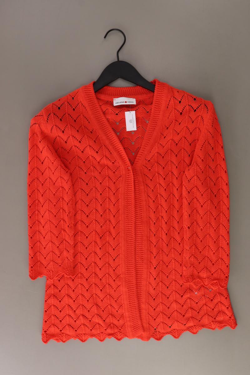 Helena Vera Regular Cardigan Gr. 38 3/4 Ärmel orange aus Polyester