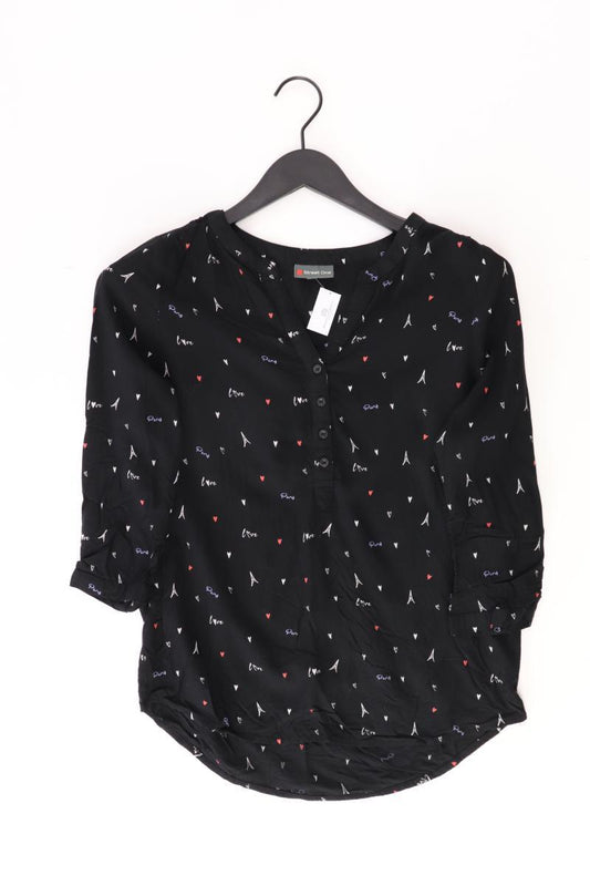 Street One Regular Bluse Gr. 36 3/4 Ärmel schwarz aus Viskose