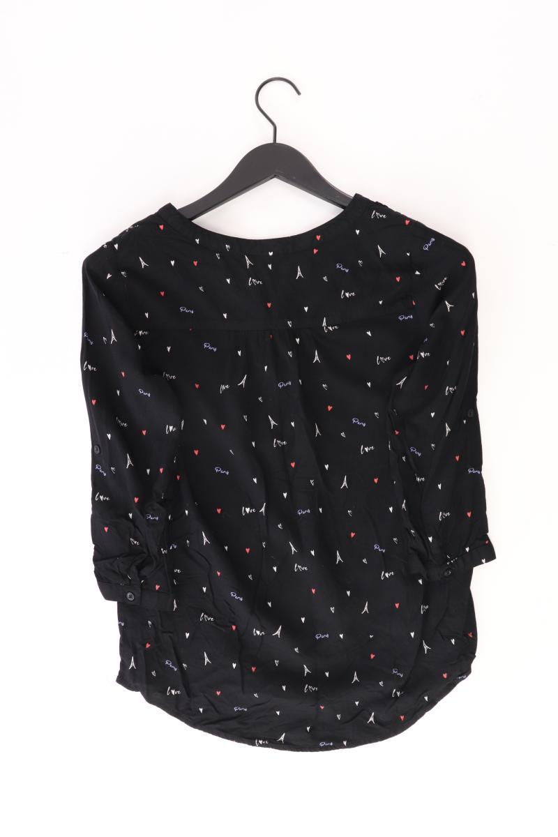 Street One Regular Bluse Gr. 36 3/4 Ärmel schwarz aus Viskose