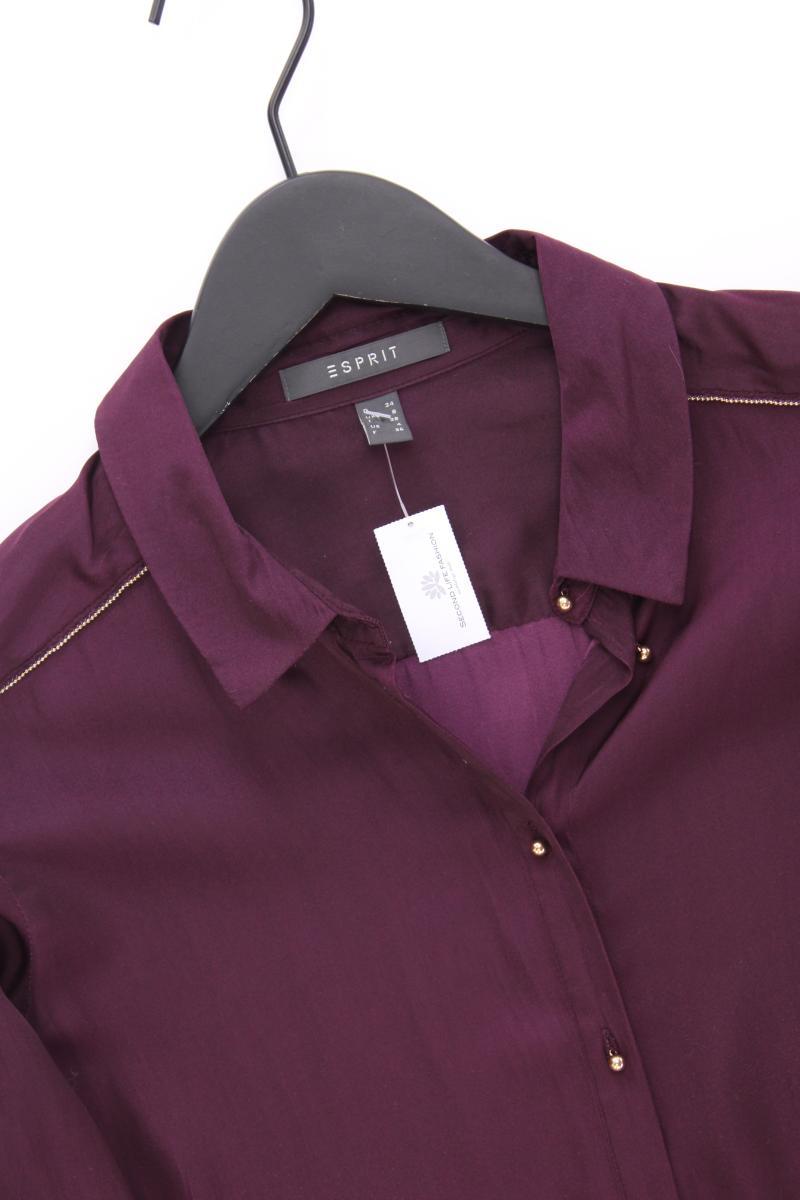 Esprit Langarmbluse Gr. 34 lila aus Polyester