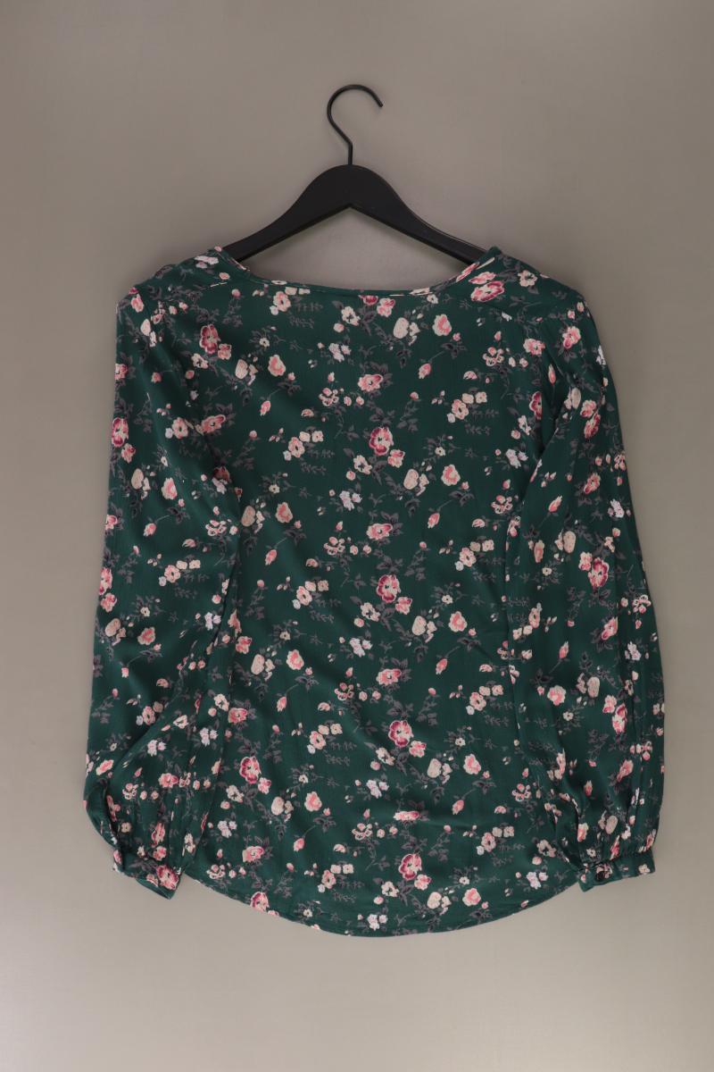 Kaffe Langarmbluse Gr. 36 mit Blumenmuster grün aus Baumwolle