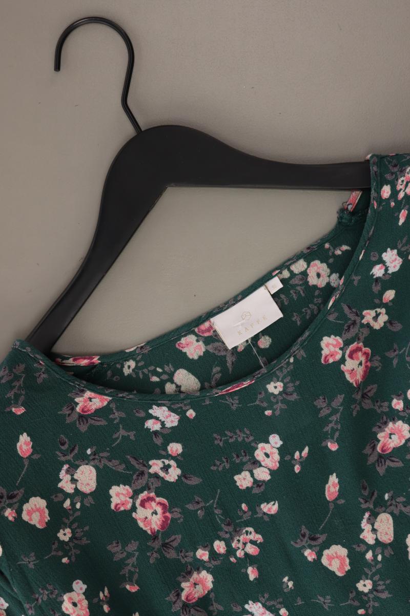 Kaffe Langarmbluse Gr. 36 mit Blumenmuster grün aus Baumwolle