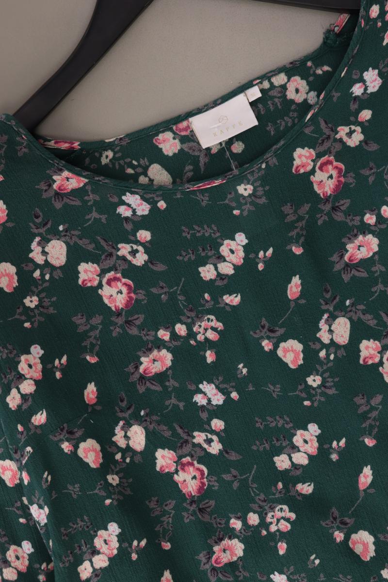 Kaffe Langarmbluse Gr. 36 mit Blumenmuster grün aus Baumwolle