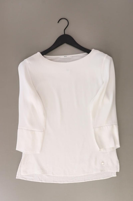 Brax Regular Bluse Gr. 36 3/4 Ärmel weiß aus Polyester